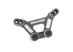 Shock tower, front, 6061-T6 Aluminuminum (gray-anodized)/ 3x15mm BCS (with threadlock) (2)