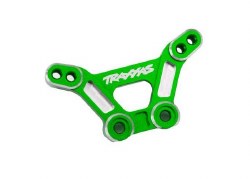 Shock tower, front, 6061-T6 Aluminuminum (green-anodized)/ 3x15mm BCS (with threadlock) (2)