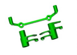 Steering bellcranks, drag link (green-anodized 6061-T6 Aluminuminum)/ 5x8x2.5mm ball bearings (2)/ 6