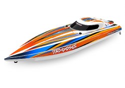 Disruptor: brushless 4S boat with Rapid Right, TQ 2.4 GHz 2-channel radio system, Velineon VXL-4S Ma