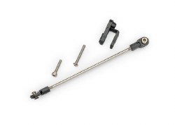 Rudder pushrod, assembled/ servo horn/ 3x22mm BCS (stainless) (1)/ 3x15mm CS (stainless) (1)