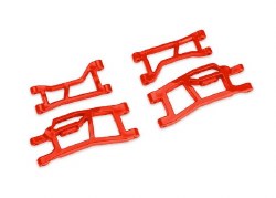 Traxxas Suspension arms, front (upper (2) lower (2)), red