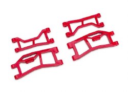 Traxxas Suspension arms, rear (upper (2) lower (2)), red