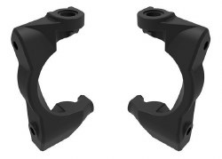 Caster blocks (c-hubs), left & right (black)