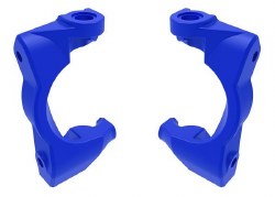 Caster blocks (c-hubs), left & right (blue)