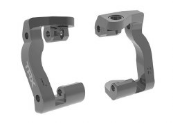 Caster blocks (c-hubs), 6061-T6 aluminum (gray-anodized), left & right