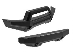 Bumper, front (1)/ rear (1) (black)