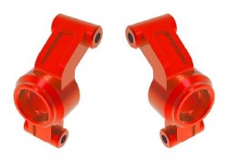 Carriers, stub axle, 6061-T6 aluminum (red-anodized) (left & right)