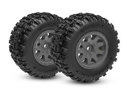 Tires & wheels, assembled (charcoal gray wheels, dual profile (2.1" outer, 2.6" inner), Sledgehammer