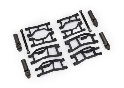 Traxxas Suspension kit, Mini Maxx WideMaxx, black (front&rear)