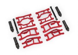 Traxxas Suspension kit, Mini Maxx WideMaxx, red (front&rear)