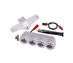 "Traxxas LED light pod, white (assembled with LED lights & wire harness) (fits #10812 series bodies)