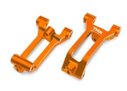 Traxxas Caster blocks (c-hubs), 6061-T6 aluminum (orange-anodized), left & right/ 3x8mm BCS (with th