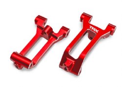 Traxxas Caster blocks (c-hubs), 6061-T6 aluminum (red-anodized), left & right/ 3x8mm BCS (with threa