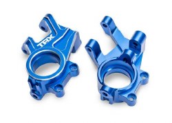 Traxxas Steering blocks, 6061-T6 aluminum (blue)
