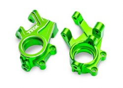 Traxxas Steering blocks, 6061-T6 aluminum (green)