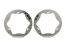 Traxxas Beadlock rings, rear, chrome (4.3") (2)