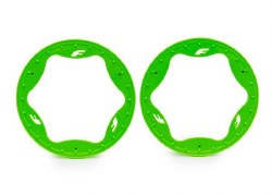 Traxxas Beadlock rings, rear, green (4.3") (2)