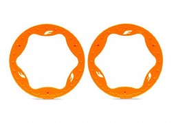 Traxxas Beadlock rings, rear, orange (4.3") (2)