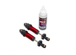 Traxxas Shocks, GT-Maxx, front, aluminum, red-anodized (2)