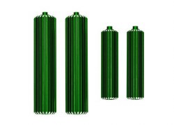 Traxxas Reservoirs, shocks (6061-T6 aluminum, green-anodized)