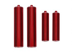 Traxxas Reservoirs, shocks (6061-T6 aluminum, red-anodized)