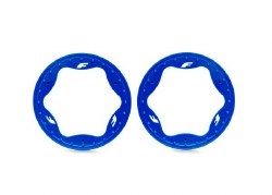 Traxxas Beadlock rings, front, blue (3.5") (2)