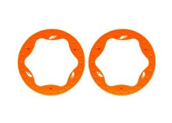 Traxxas Beadlock rings, front, orange (3.5") (2)