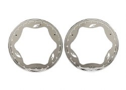 Traxxas Beadlock rings, rear, chrome (3.9") (2)