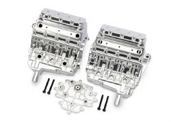 Traxxas Engine block, satin chrome/ 3x25mm CS (4)