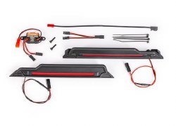 Traxxas LED light kit, red, complete (underbody) (includes 3-volt accessory power supply, power harn