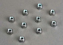 Nuts, 4mm nylon locking (10)