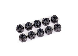 Nuts, 4mm Nylon Locking, Black (10)