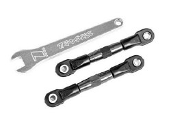 Camber links, rear (TUBES charcoal gray-anodized, 7075-T6 aluminum, stronger than titanium) (2) (ass