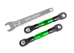 Camber links, rear (TUBES green-anodized, 7075-T6 aluminum, stronger than titanium) (2) (assembled w