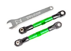 Camber links, front (TUBES green-anodized, 7075-T6 aluminum, stronger than titanium) (2) (assembled