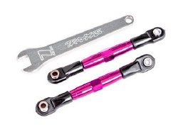 Camber links, front (TUBES pink-anodized, 7075-T6 aluminum, stronger than titanium) (2) (assembled w