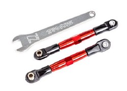 Camber links, front (TUBES red-anodized, 7075-T6 aluminum, stronger than titanium) (2) (assembled wi