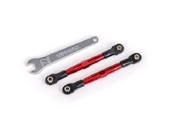 Toe links, front (TUBES red-anodized, 7075-T6 aluminum, stronger than titanium) (2) (assembled with