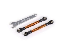 Toe links, front (TUBES orange-anodized, 7075-T6 aluminum, stronger than titanium) (2) (assembled wi