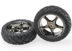 Tires & wheels, assembled (Tracer 2.2" black chrome wheels, Anaconda 2.2" tires with foam inserts) (