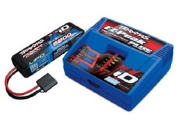 EZ-Peak Multi-Chemistry Battery Charger (TRA2970) with 1x 5800mAh 7.4V 2Cell 25C LiPo Batteries (TRA