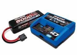 EZ-Peak Live 100W Multi-Chemistry Battery Charger (TRA2971) with 1 x 5000mAh 14.8V 4Cell 25C LiPo Ba