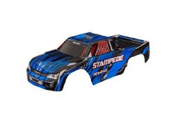 Body, Stampede (also fits Stampede VXL), blue (painted, decals applied) (assembled with front & rear