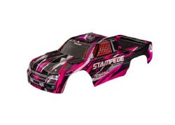 Body, Stampede (also fits Stampede VXL), pink (painted, decals applied) (assembled with front & rear