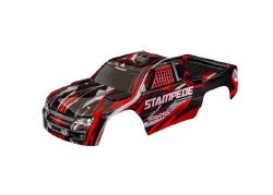 Body, Stampede (also fits Stampede VXL), red (painted, decals applied) (assembled with front & rear