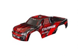 Body, Stampede (also fits Stampede VXL), red (painted, decals applied) (assembled with front & rear