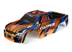 Body, Stampede VXL, Orange & Blue (Painted, Decals Applied)