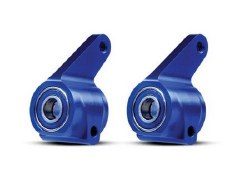 Aluminum Steering Blocks w/Ball Bearings (Blue) (2)