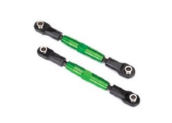 Camber links, front (TUBES green-anodized, 7075-T6 aluminum, stronger than titanium) (83mm) (2)/ rod